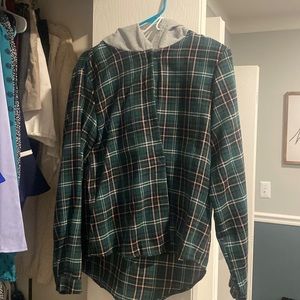 SHEIN light hooded flannel